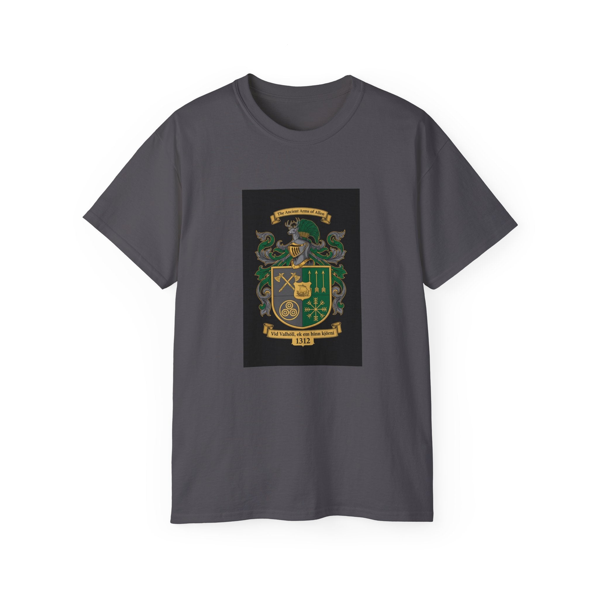 Irish Crest & 'One Lucky Viking' T-Shirt — Celtic Coat of Arms Tee
