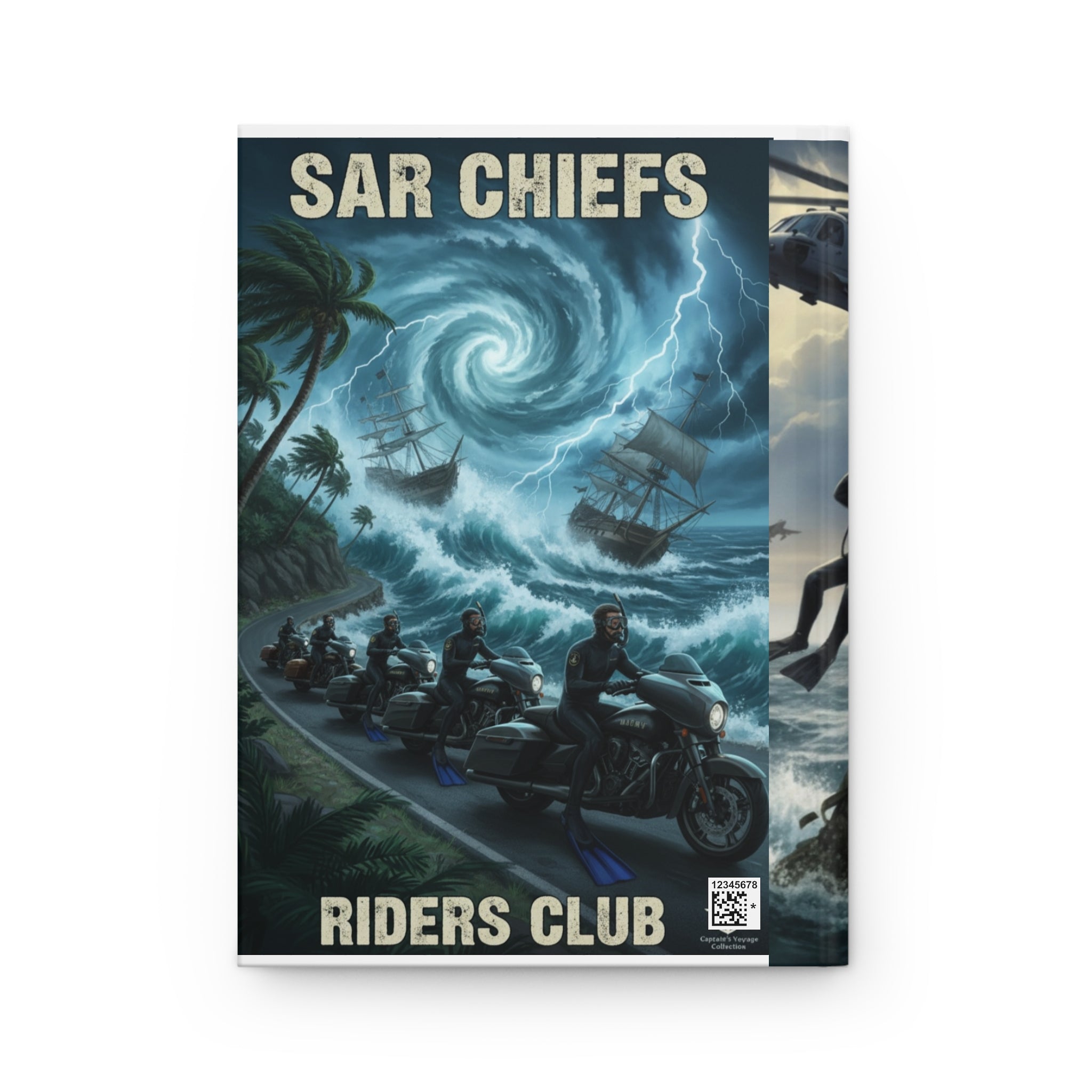 Motorcycle Riders Club Hardcover Journal — "SAR CHIEFS" Maintenance & Riding Log