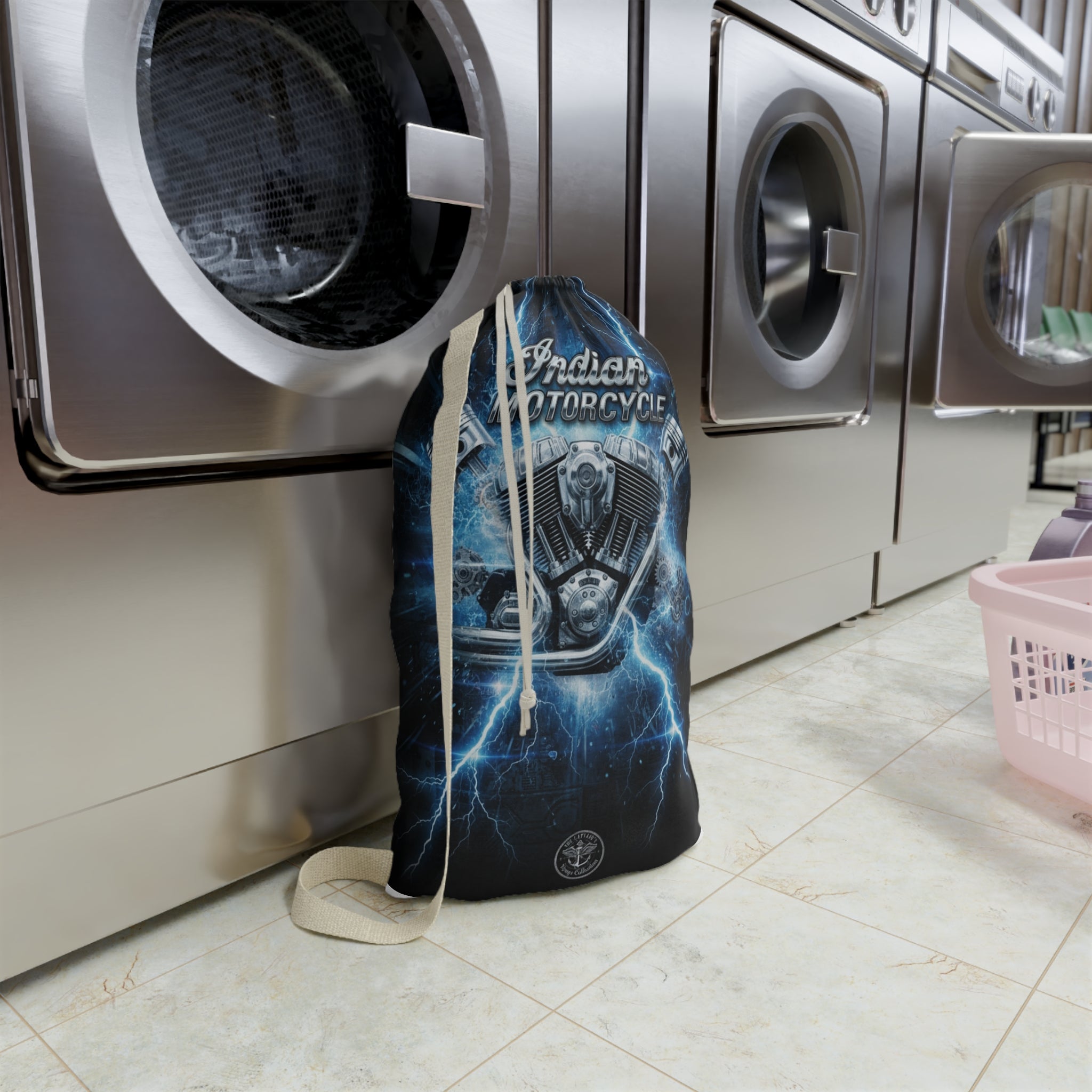 Indian Motorcycle Lightning Engine Laundry Bag