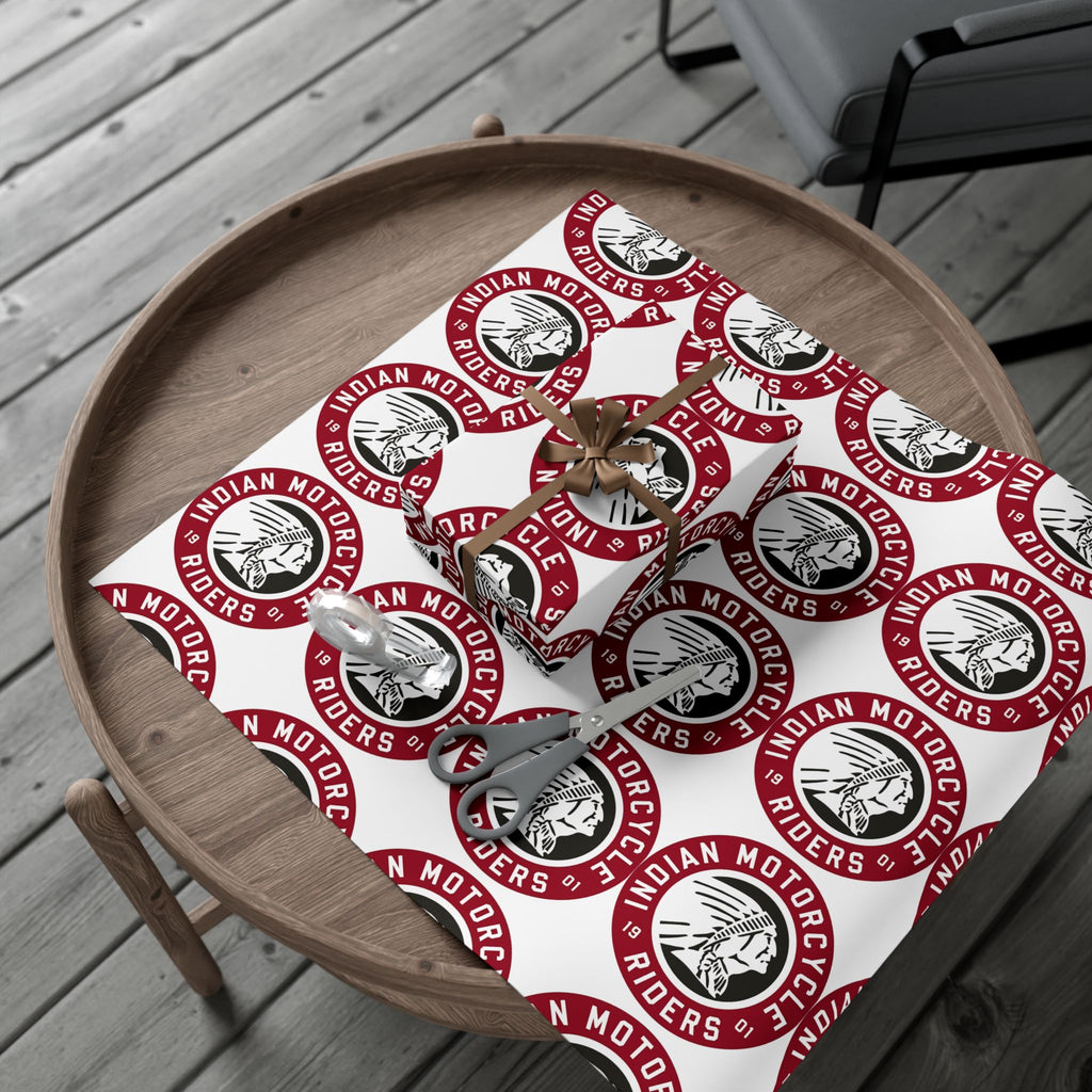Gift Wrap Paper — Vintage Motorcycle Riders Logo Wrapping Paper