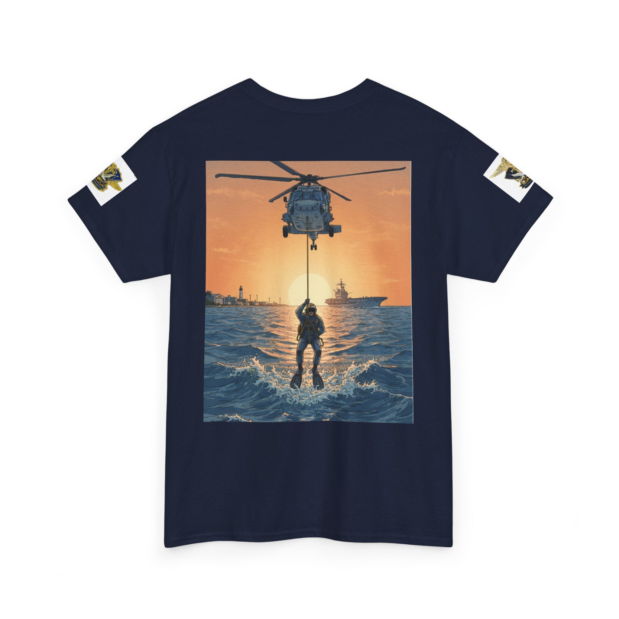 Military Rescue Riders Club T‑Shirt — SAR Chiefs Helicopter Tee