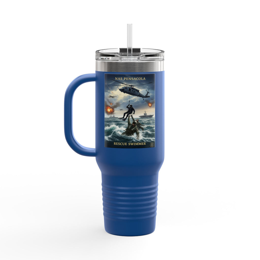 40oz Insulated Travel Mug — Ocean Storm Fantasy Art