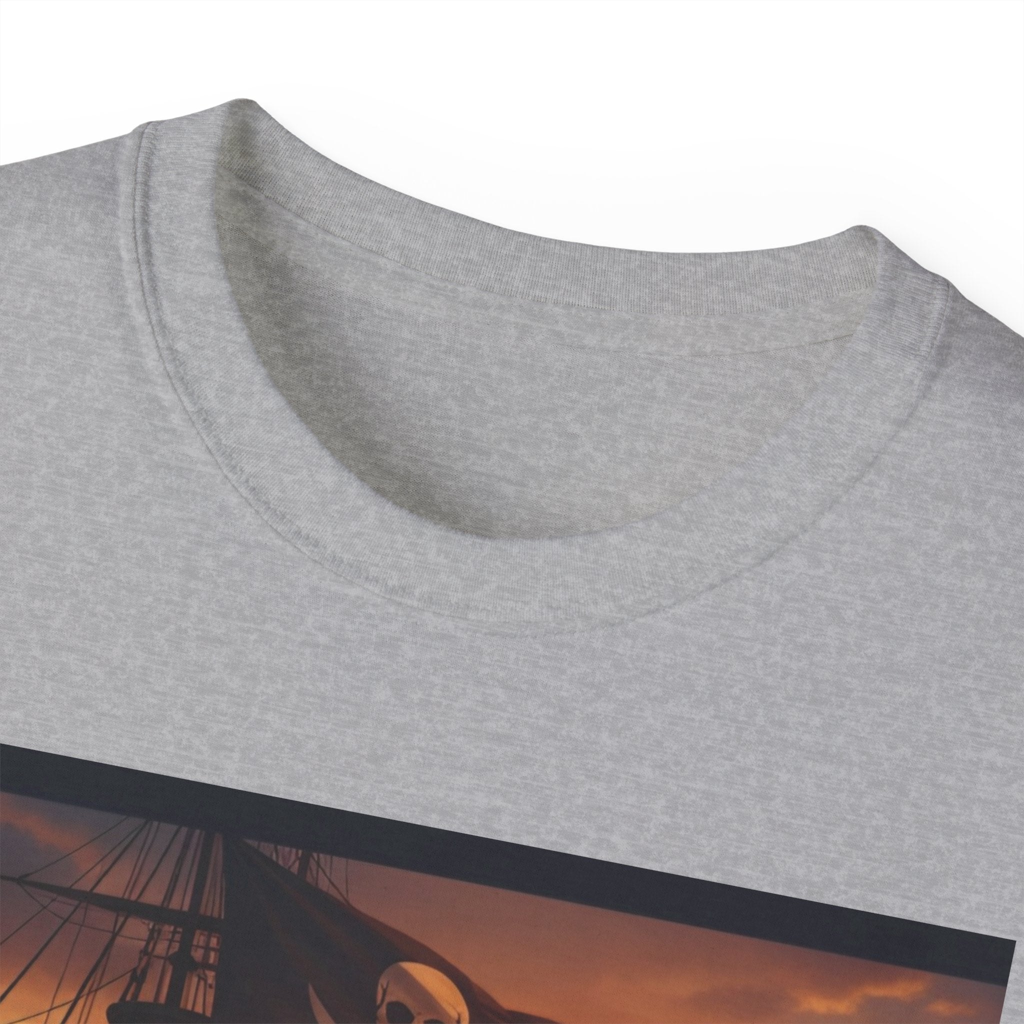 Pirate Ship Sunset Tee – Nautical Pirate Skull Graphic T-Shirt