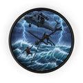 Rescue Helicopter Storm Wall Clock — Search & Rescue Ocean Scene