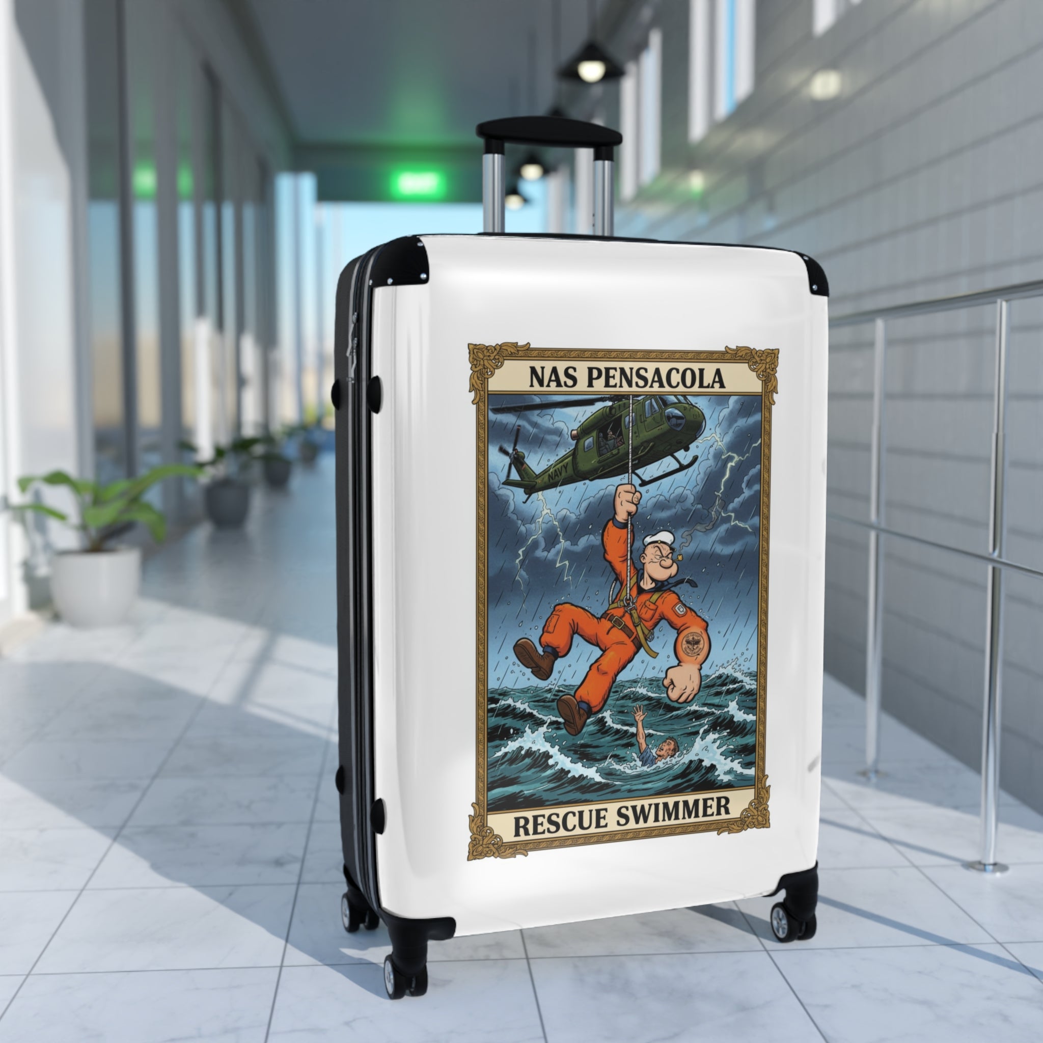 NAS Pensacola Rescue Swimmer Suitcase – Military Search & Rescue Luggage