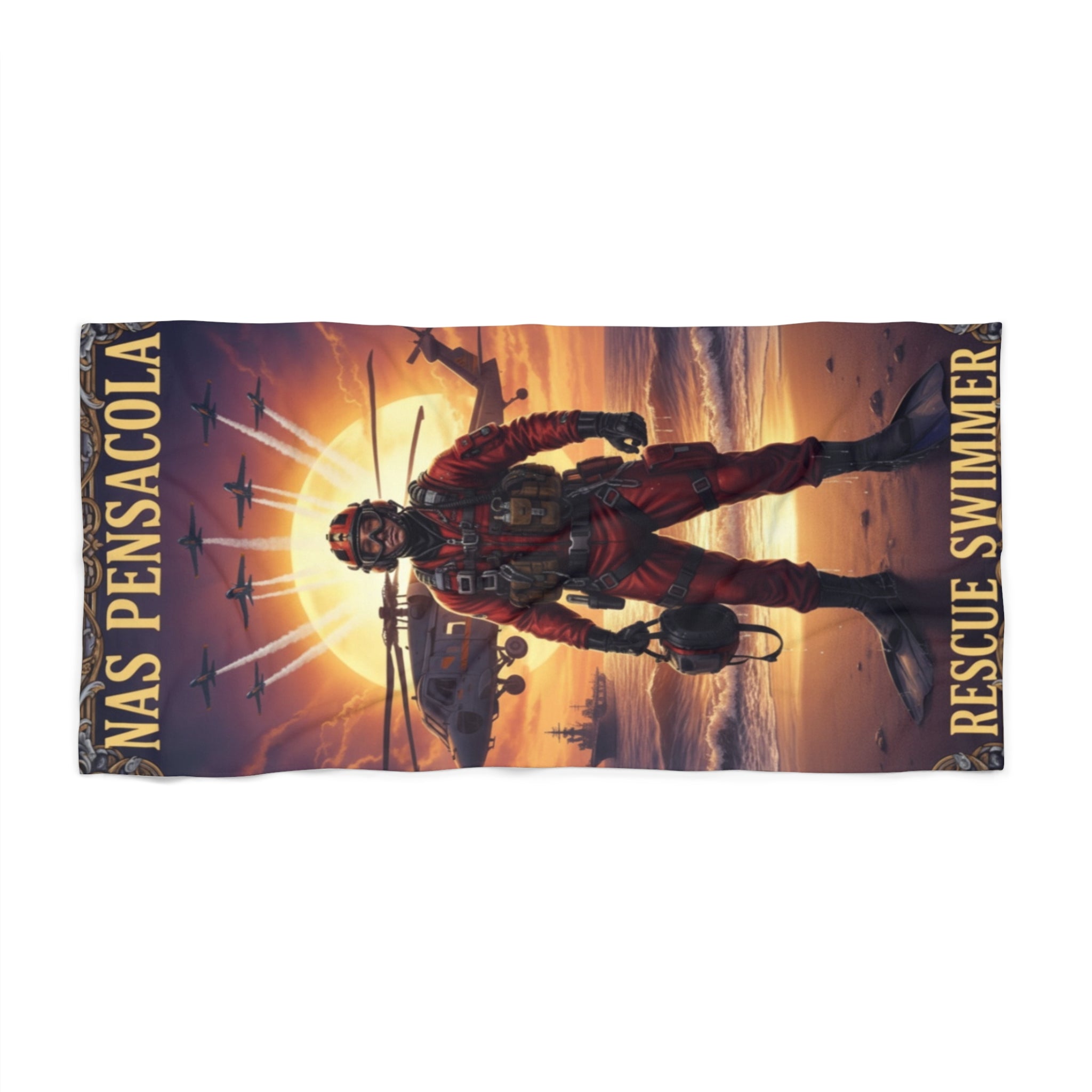 Rescue Swimmer Beach Towel – NAS Pensacola Veteran Tribute