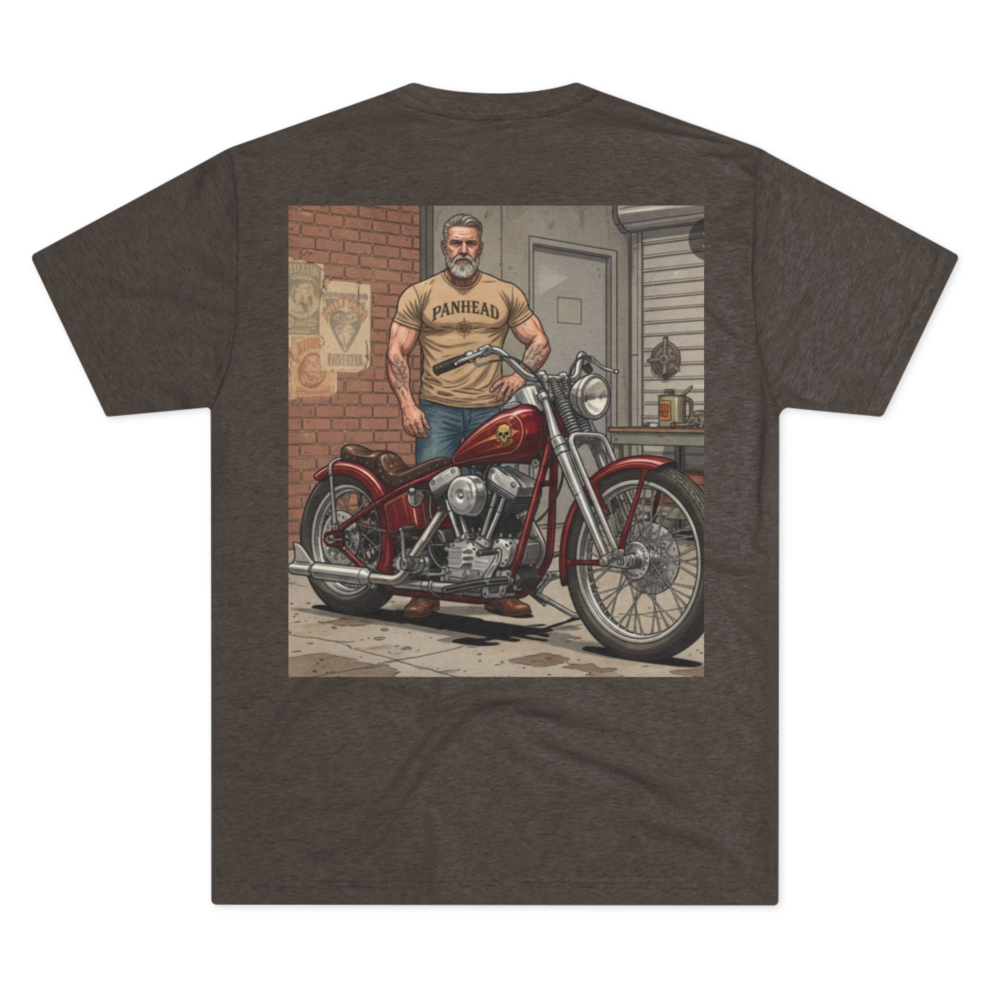 Vintage Biker Garage Tee — 'Somewhere' Motorcycle Illustration T-Shirt