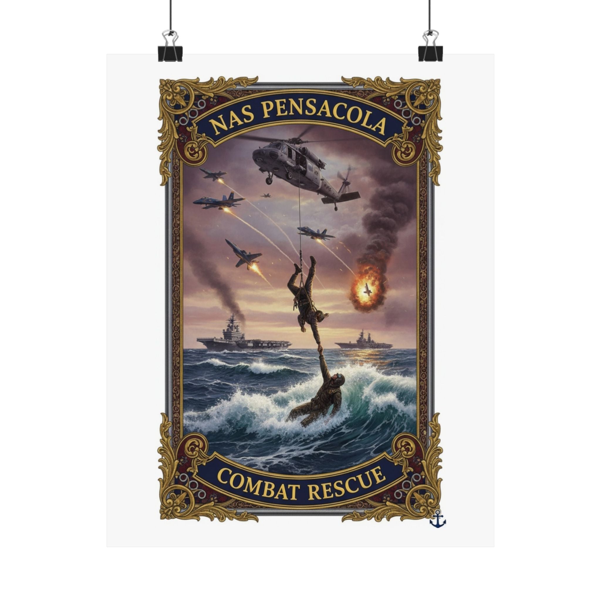 Combat Rescue Poster — NAS Pensacola Military Wall Art