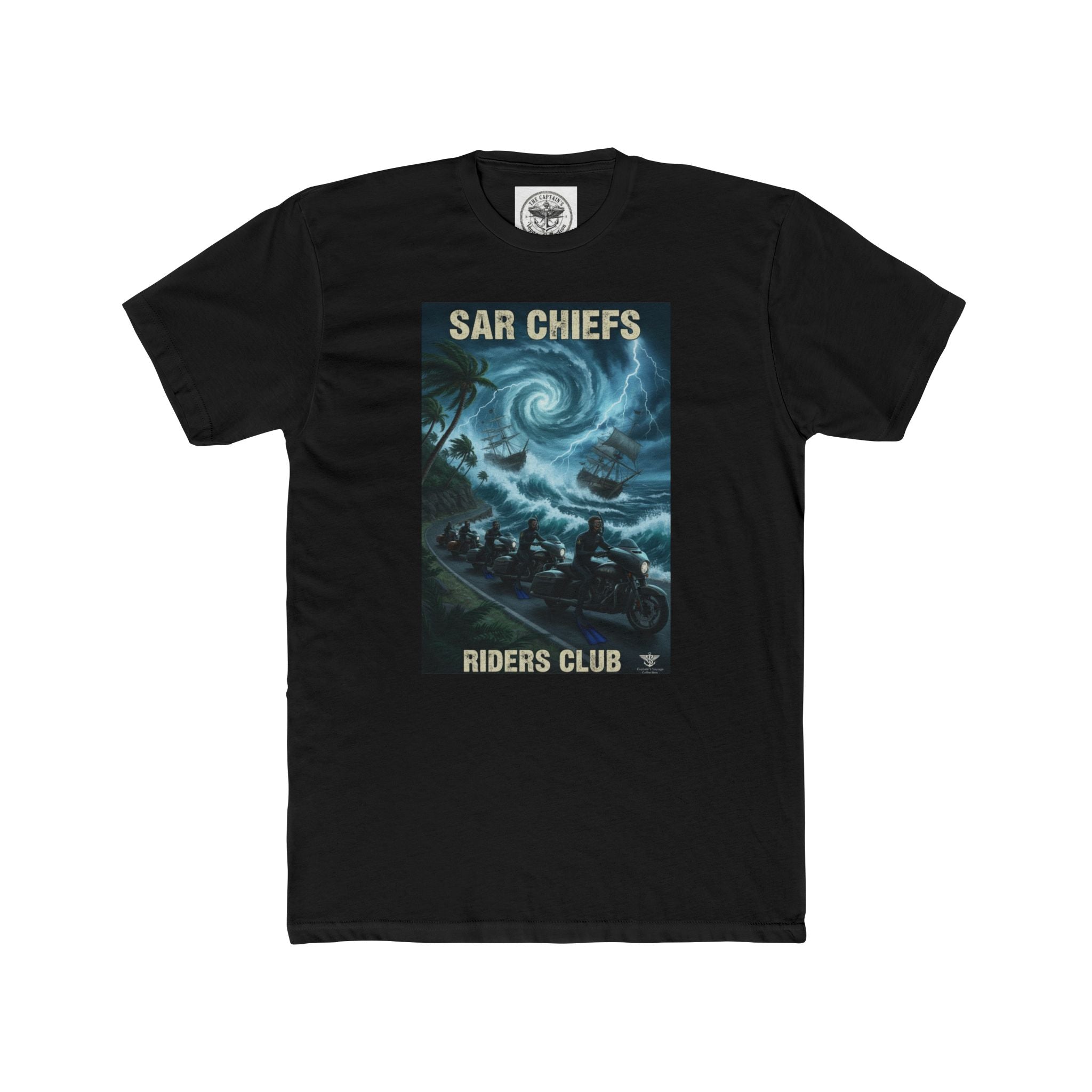 Surf Chiefs Riders Club Tee — Vintage Stormy Wave Surfing Graphic T-Shirt