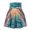 Ocean Sunset Skater Skirt — Dreamy Seascape Print
