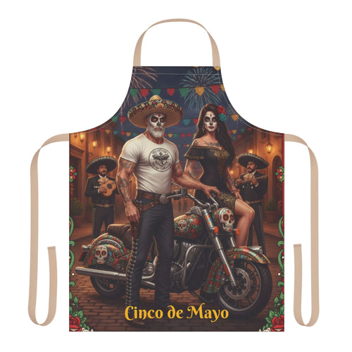 Cinco de Mayo Day of the Dead Motorcycle Apron