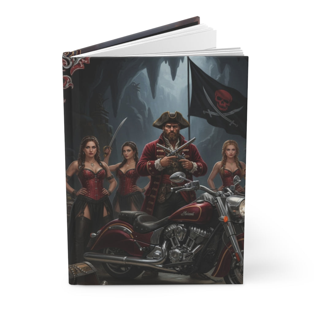 Pirate Biker Hardcover Journal — Treasure & Adventure Notebook