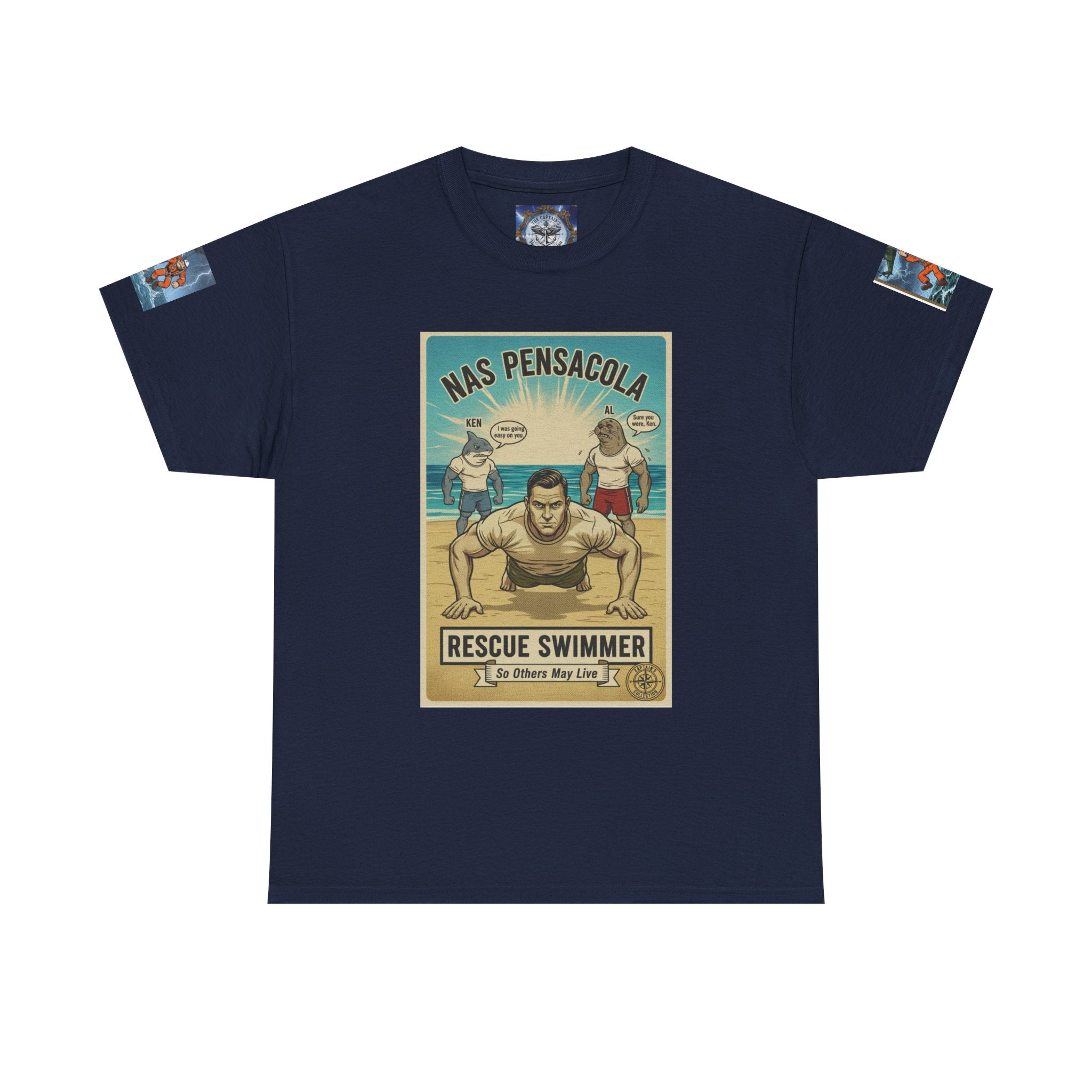 Rescue Swimmer Tee — NAS Pensacola Search & Rescue Helmet Tag T-Shirt