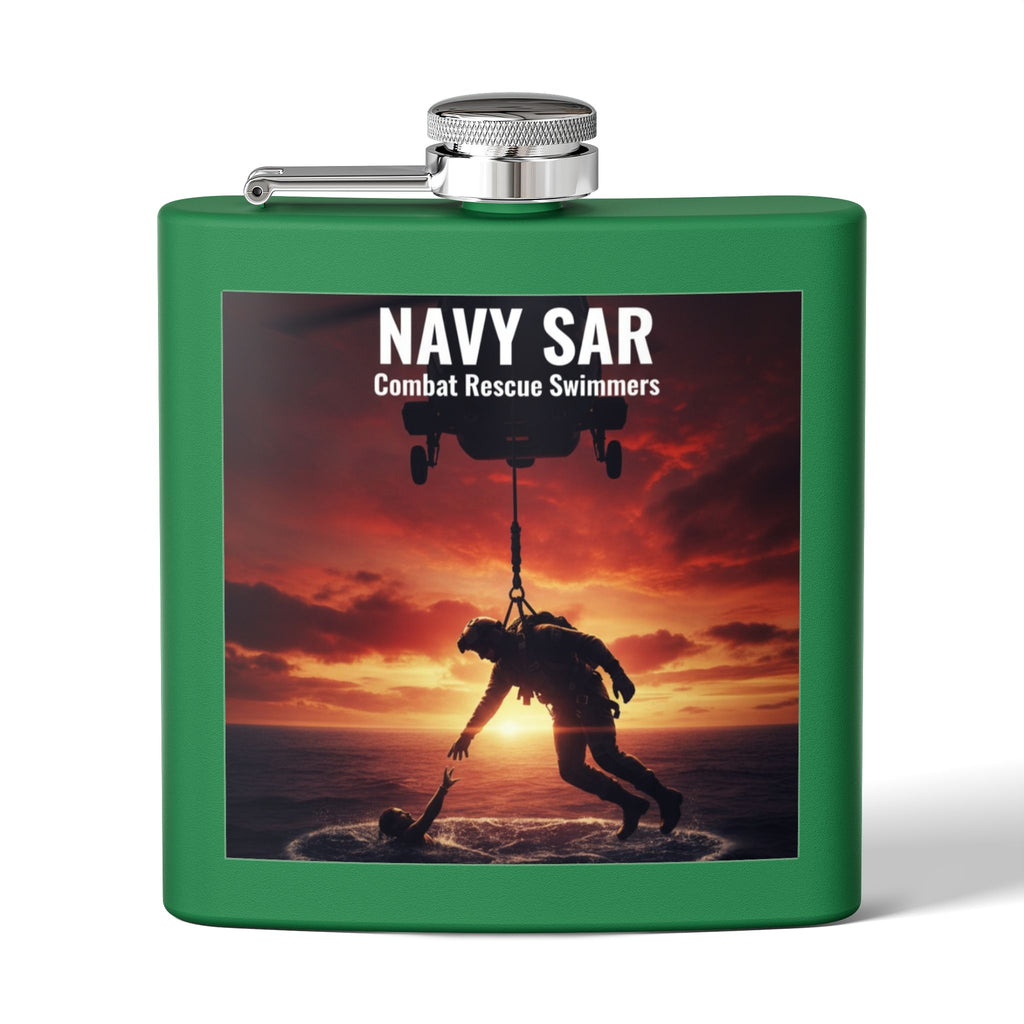 Navy SAR Combat Rescue Swimmers 6oz Stainless Steel Flask