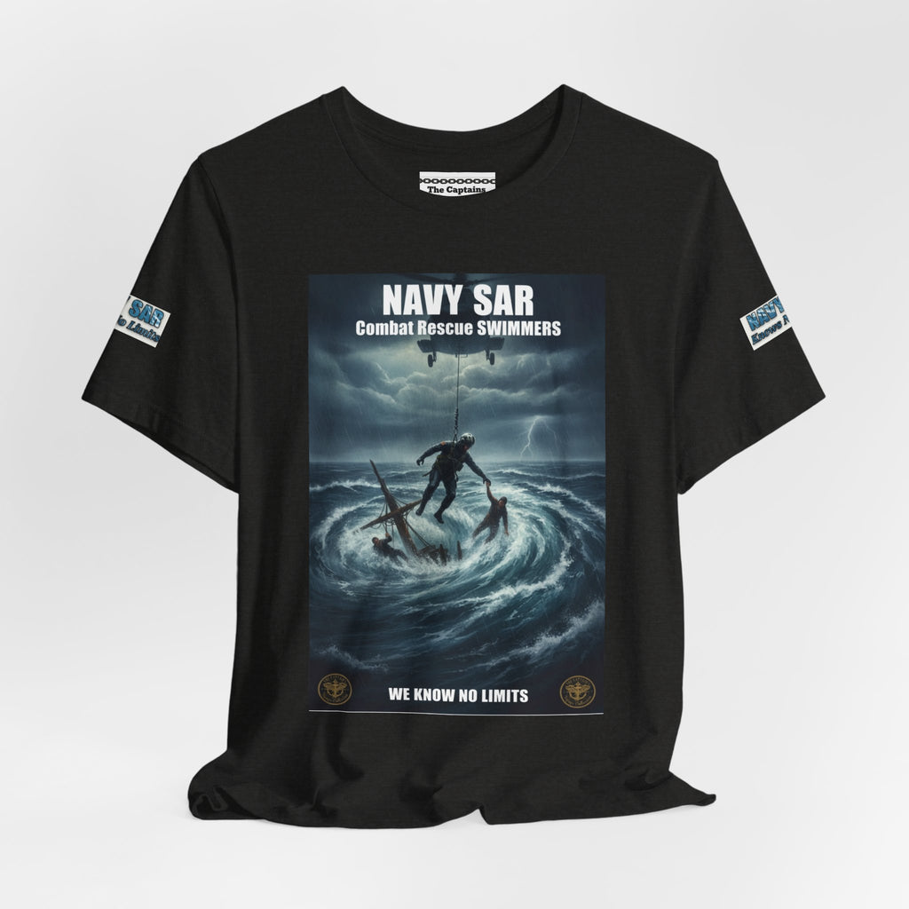 Navy SAR Combat Rescue Swimmers T-Shirt — "We Know No Limits"