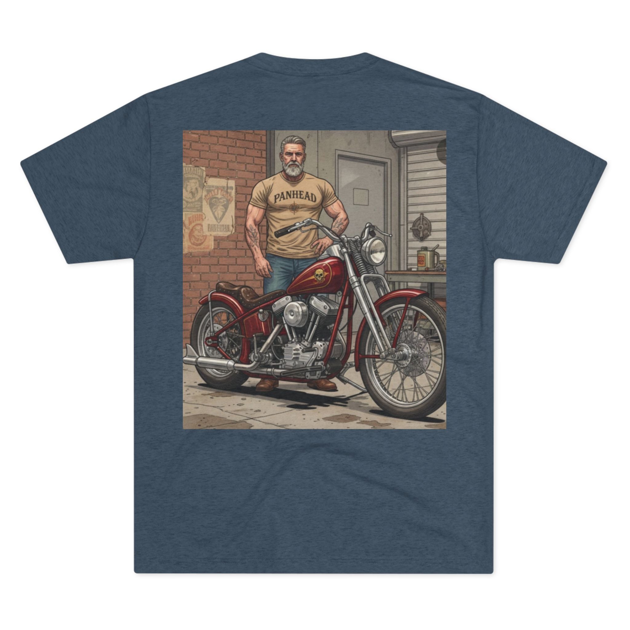 Vintage Biker Garage Tee — 'Somewhere' Motorcycle Illustration T-Shirt