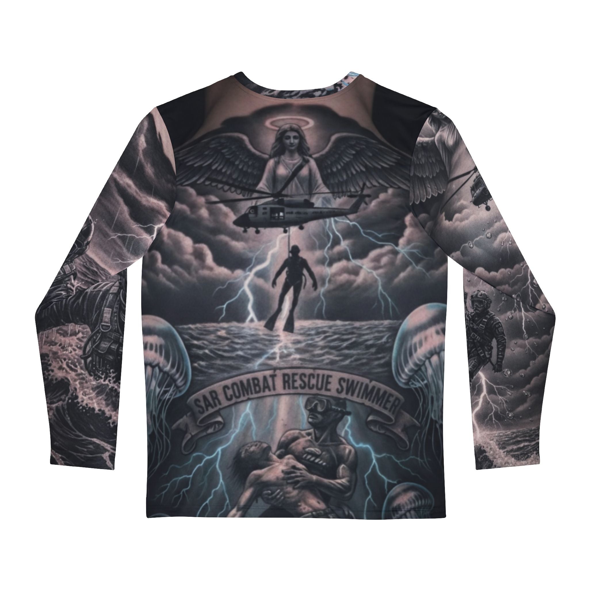 Search and Rescue Tribute Long Sleeve Shirt — Combat Rescue Swimmer Design