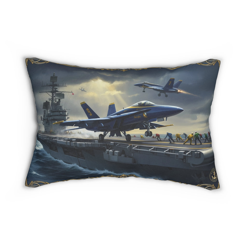 Lumbar Pillow — Navy Rescue & Carrier Aviation Scene