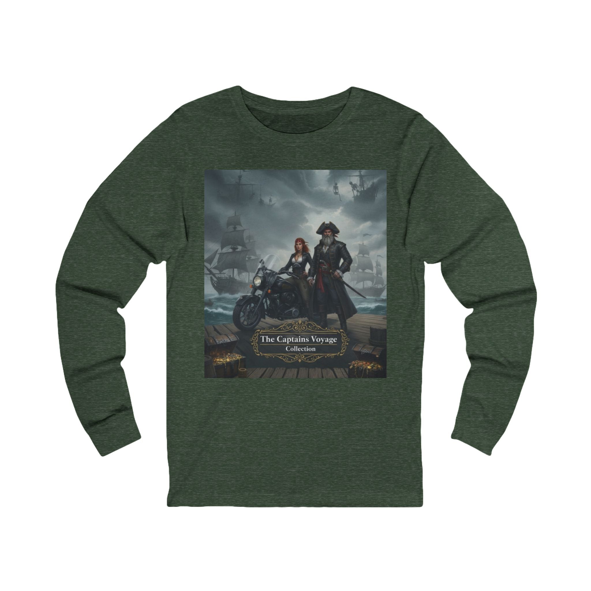 Pirate Crew Long Sleeve Tee - The Lantern Thieves Ship Design