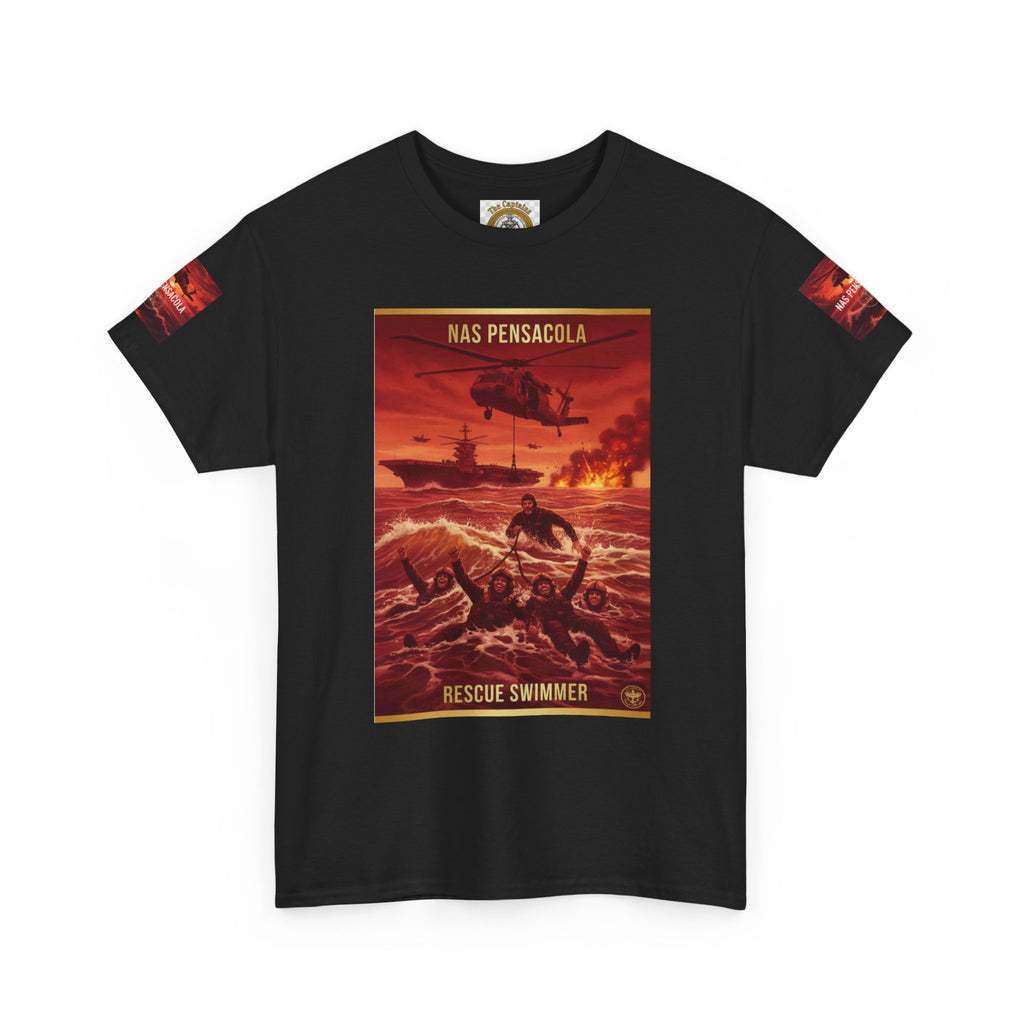 Rescue Swimmer Graphic Tee — NAS Pensacola Military Helicopter Design
