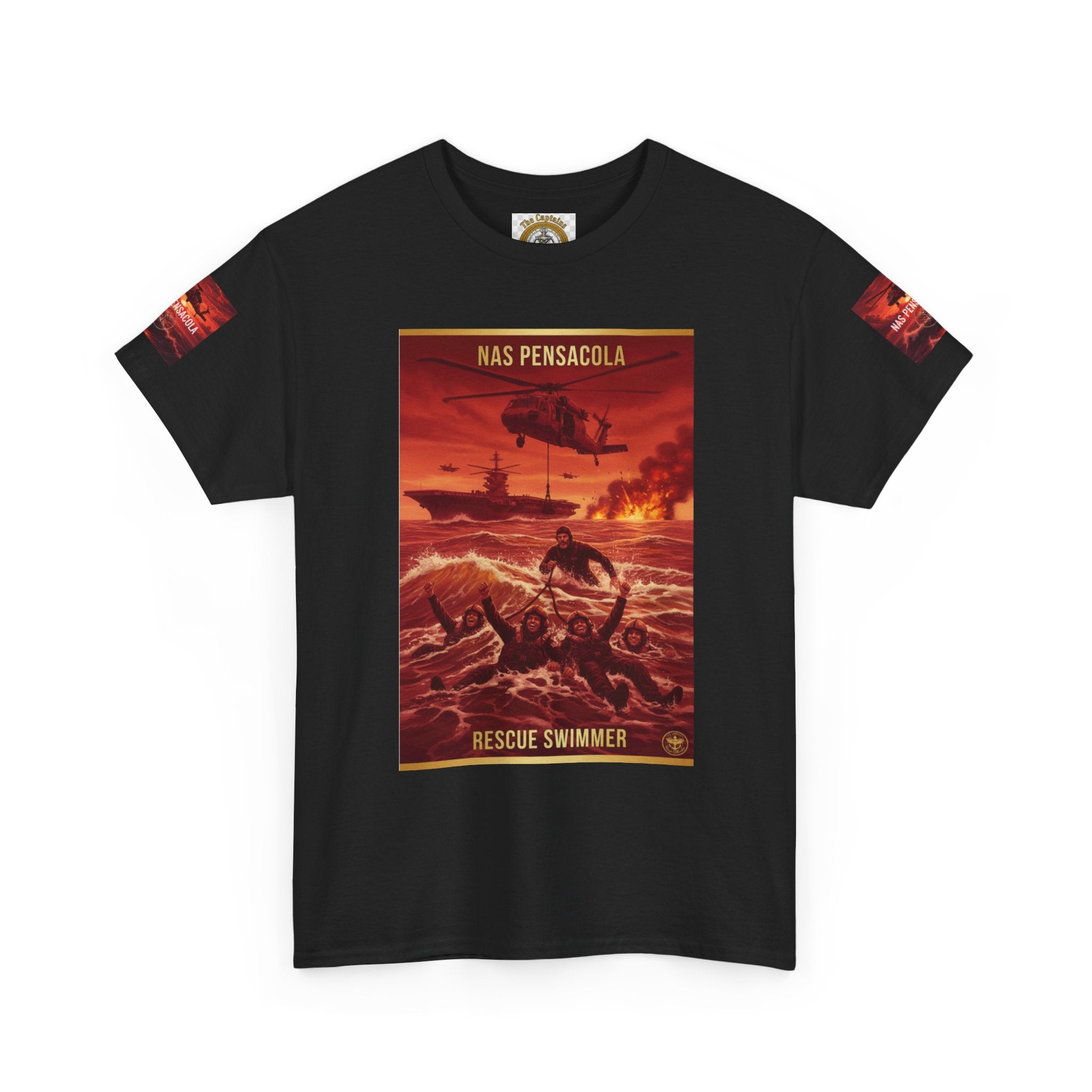Rescue Swimmer Graphic Tee — NAS Pensacola Military Helicopter Design