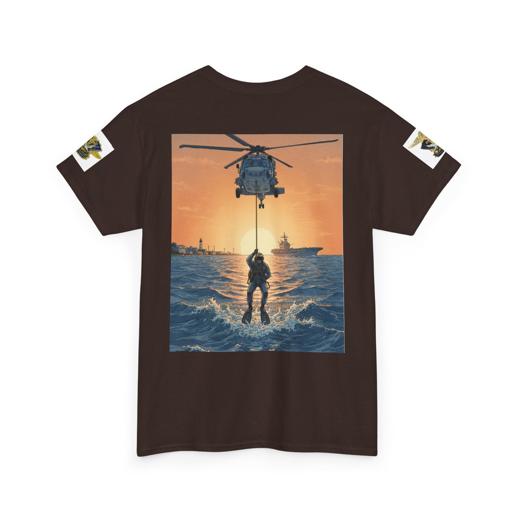 Military Rescue Riders Club T‑Shirt — SAR Chiefs Helicopter Tee