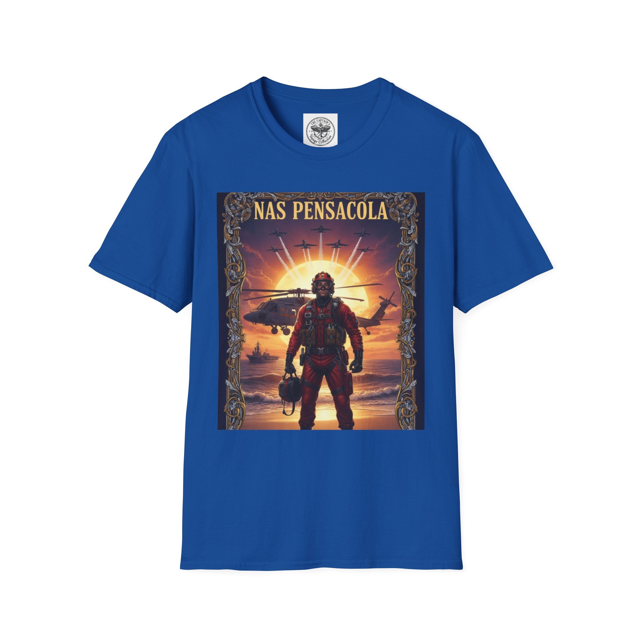 Copy of NAS Pensacola Rescue Crew T-Shirt — Navy SAR Helicopter Search & Rescue Tee