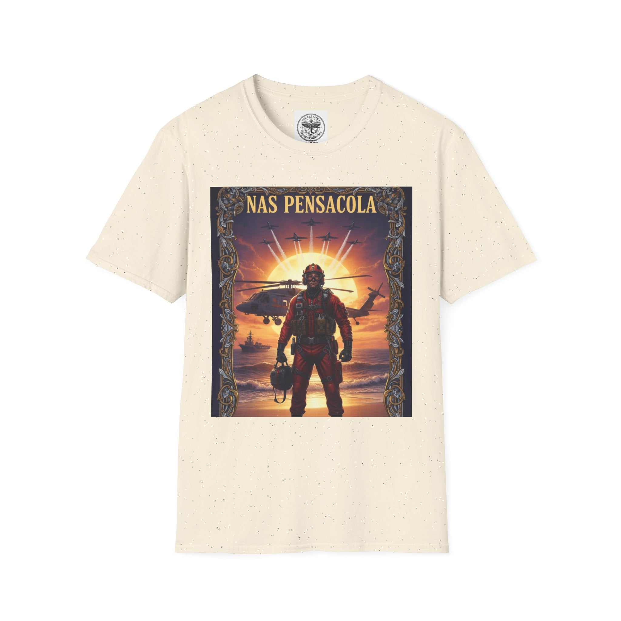 NAS Pensacola Rescue Crew T-Shirt — Navy SAR Helicopter Search & Rescue Tee