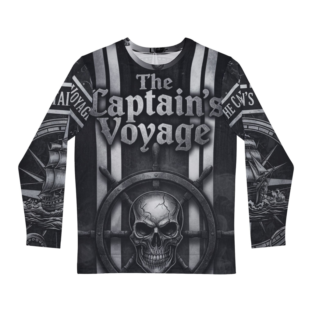The Captain's Voyage Skull Ship Long Sleeve Shirt