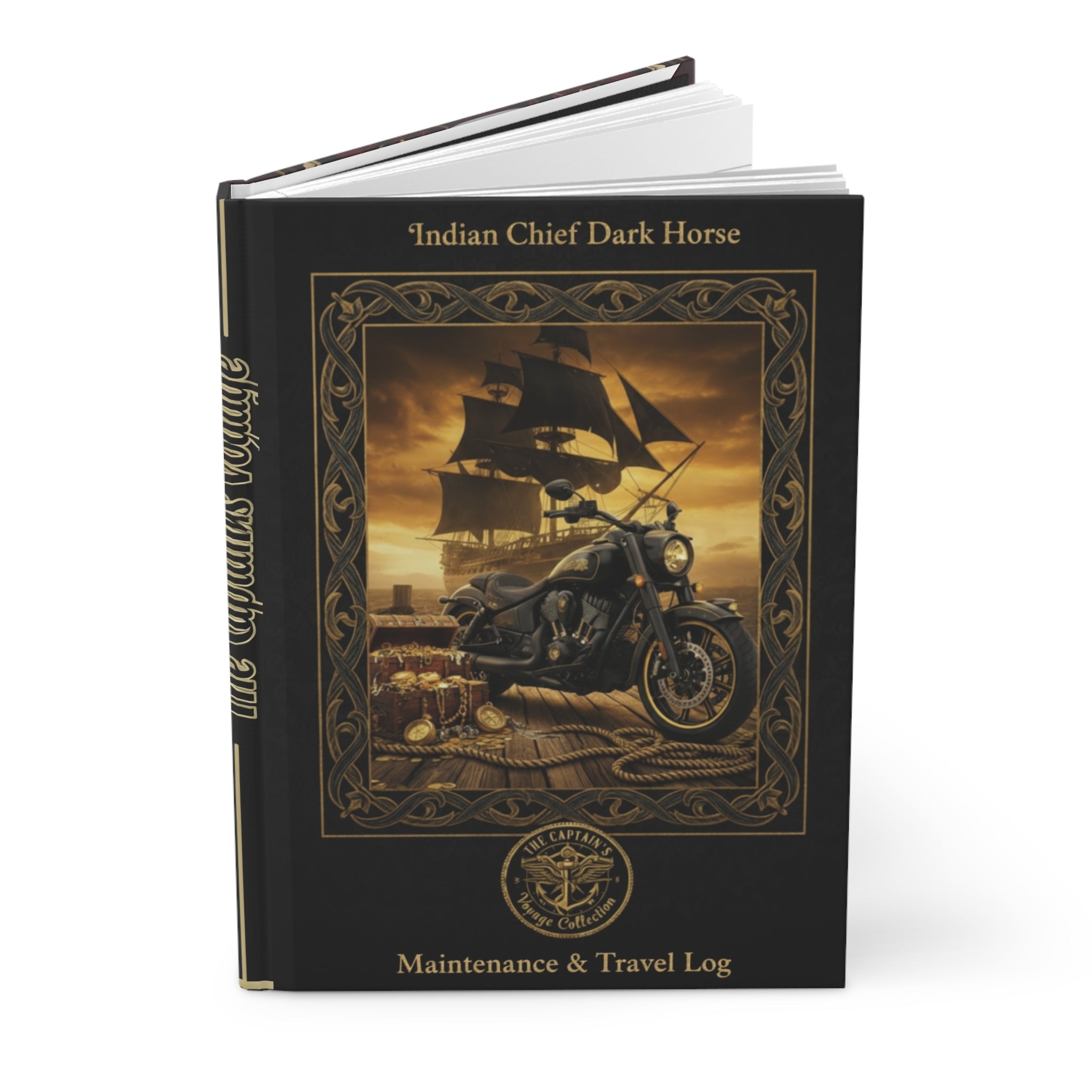 Indian Motorcycle Hardcover Journal — Maintenance & Travel Log