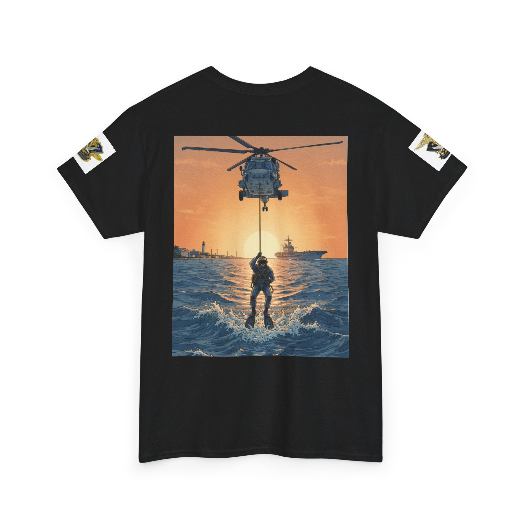 Military Rescue Riders Club T‑Shirt — SAR Chiefs Helicopter Tee