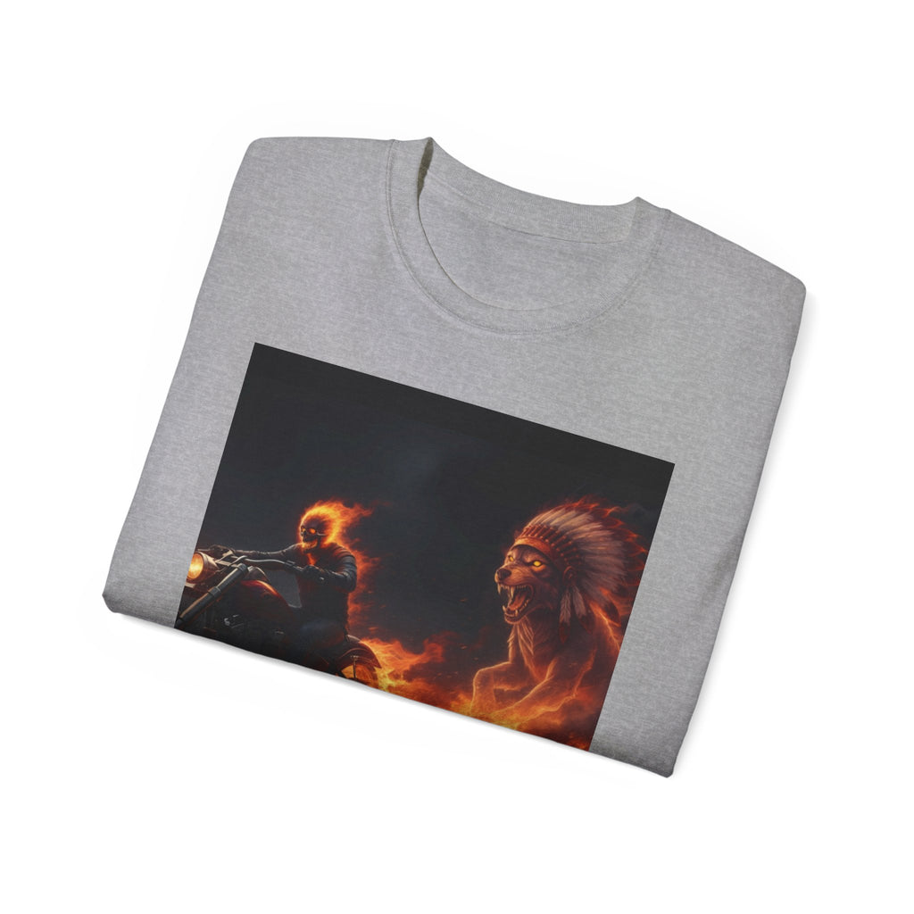 Adventure Motorcycle Tee — Fiery Rider & Nautical Voyage Graphic T-Shirt