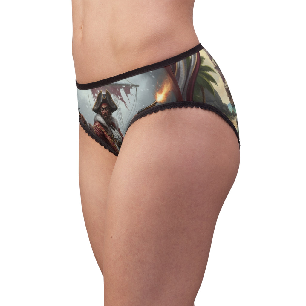 Pirate Captain Women's Briefs — Nautical Vintage Pirate Print Cotton Briefs