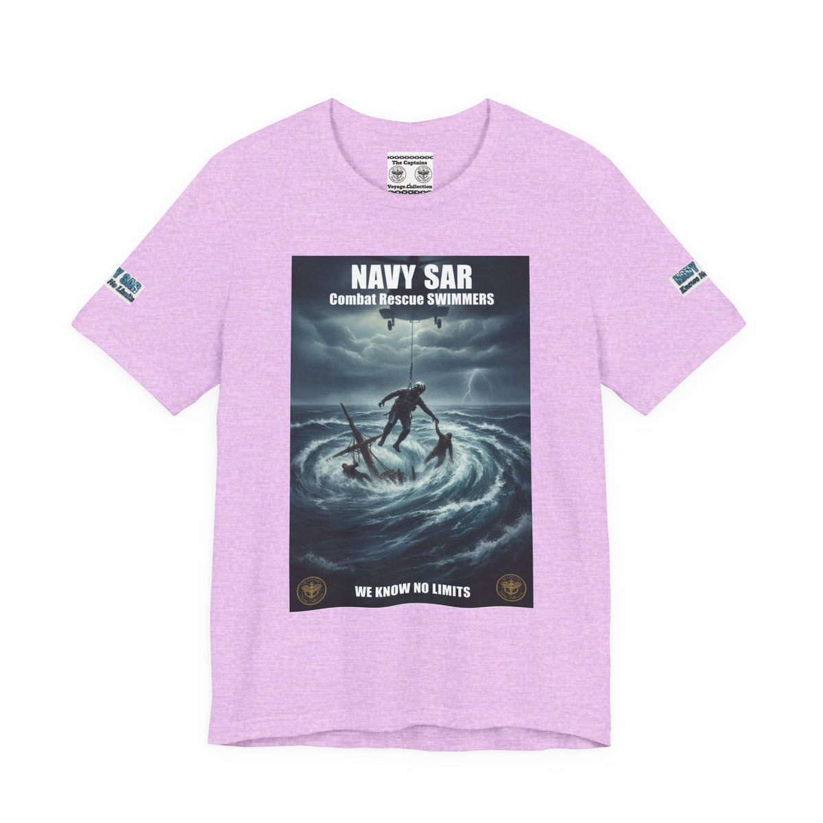 Navy SAR Combat Rescue Swimmers T-Shirt — "We Know No Limits"