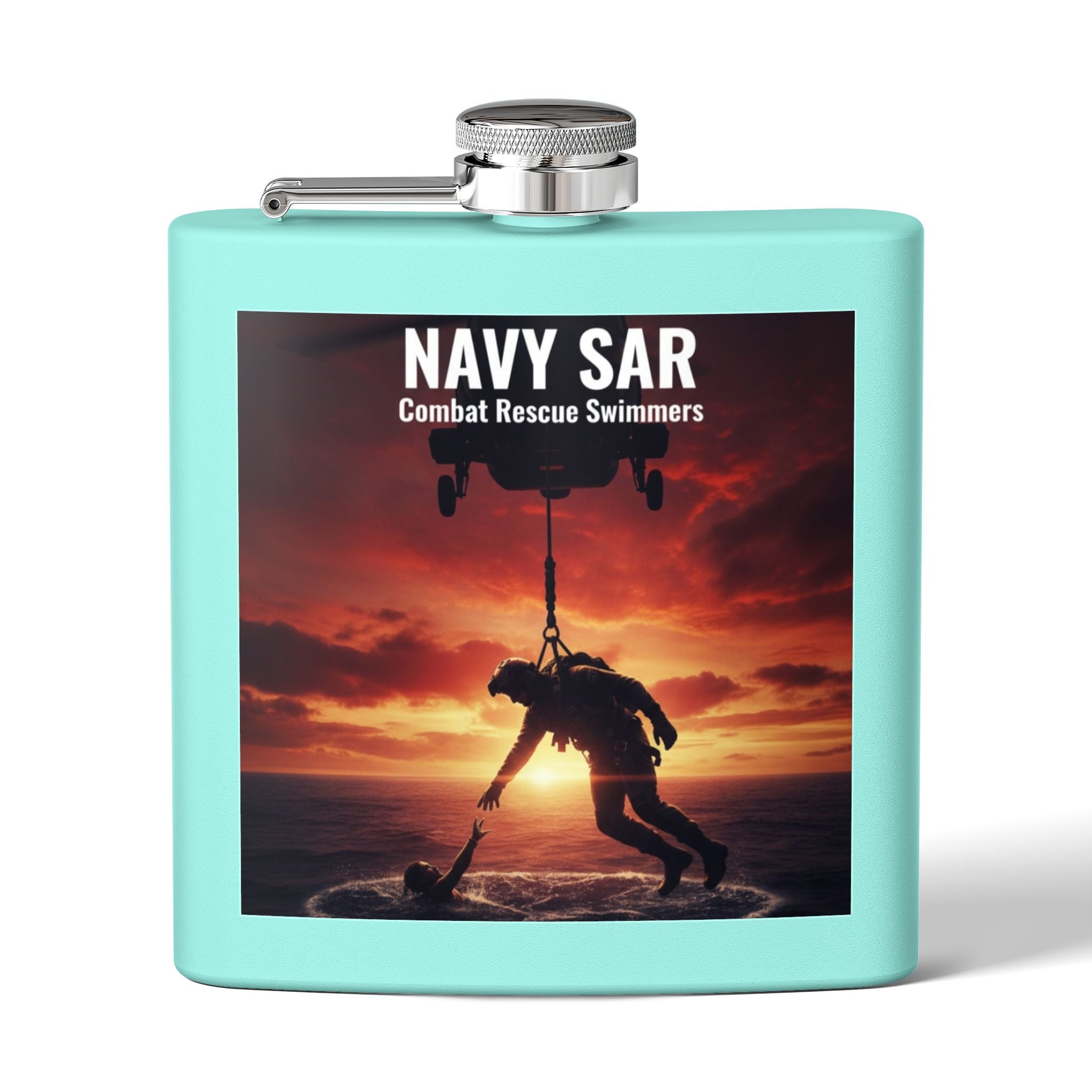 Navy SAR Combat Rescue Swimmers 6oz Stainless Steel Flask