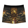 Biker Pirate Boxer Briefs — Motorcycle & Treasure Ship All-Over Print
