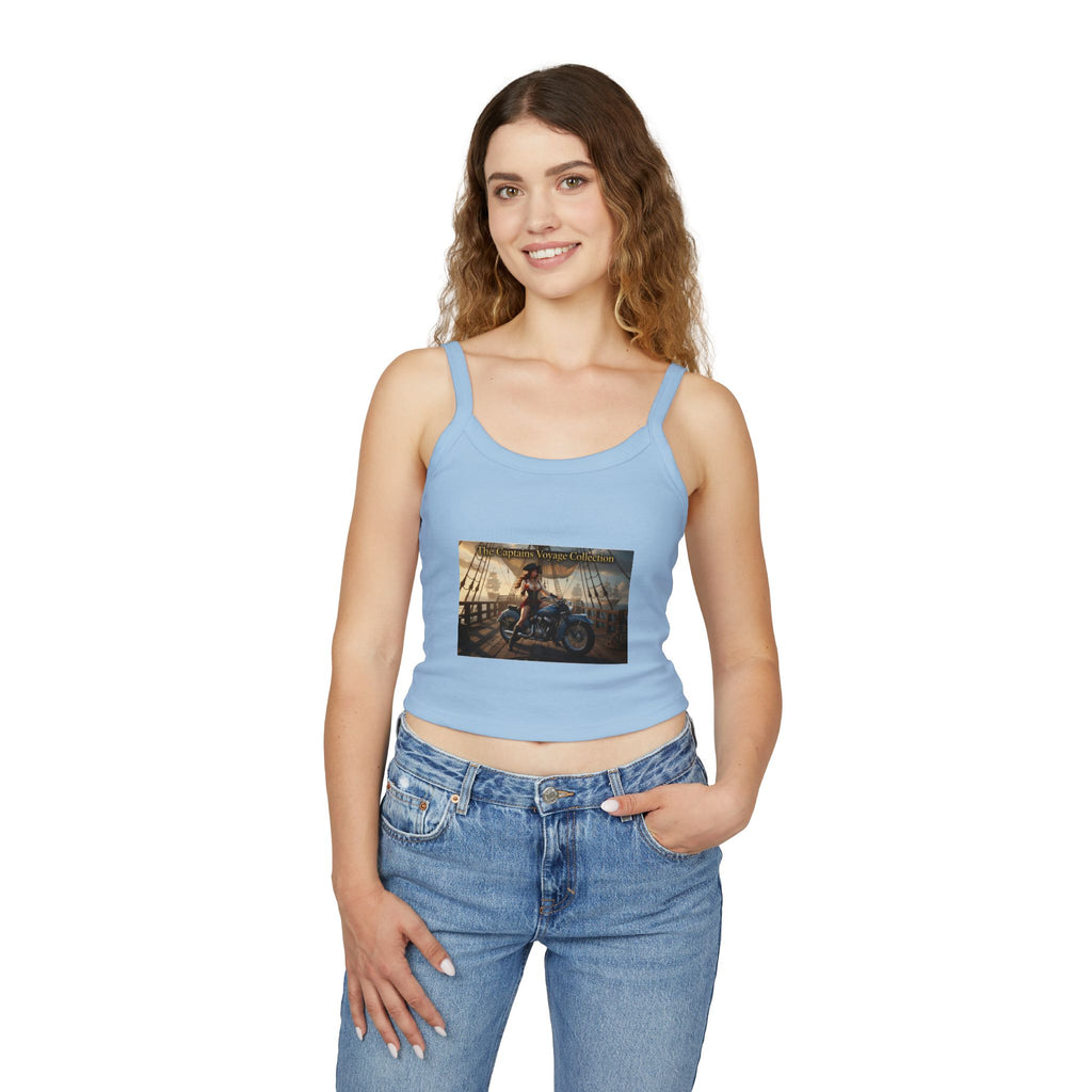 Captain’s Voyage Crop Tank Top — The Captain’s Voyage Collection Motorcycle & Nautical Sunset Design