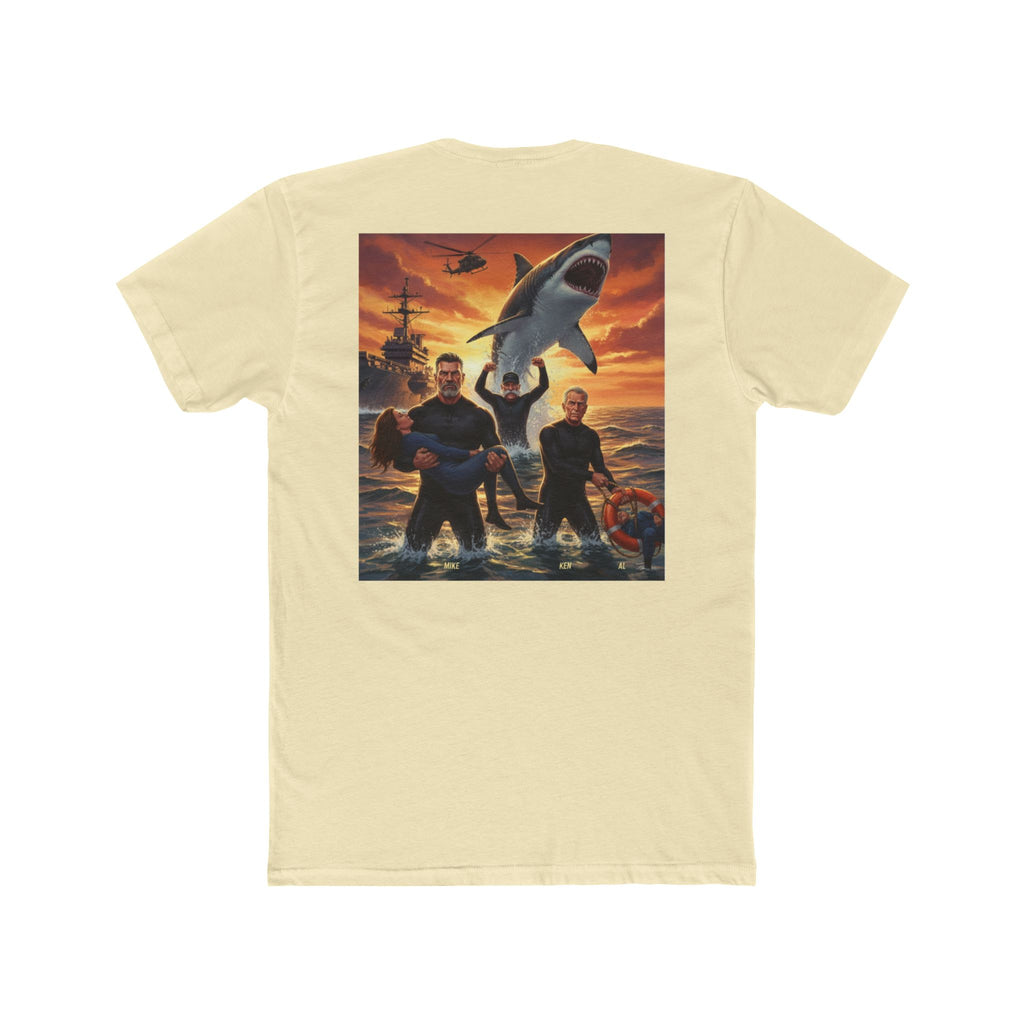 Shark Attack Movie Poster T-Shirt — Retro Action Film Tee (Mike Ken Al)