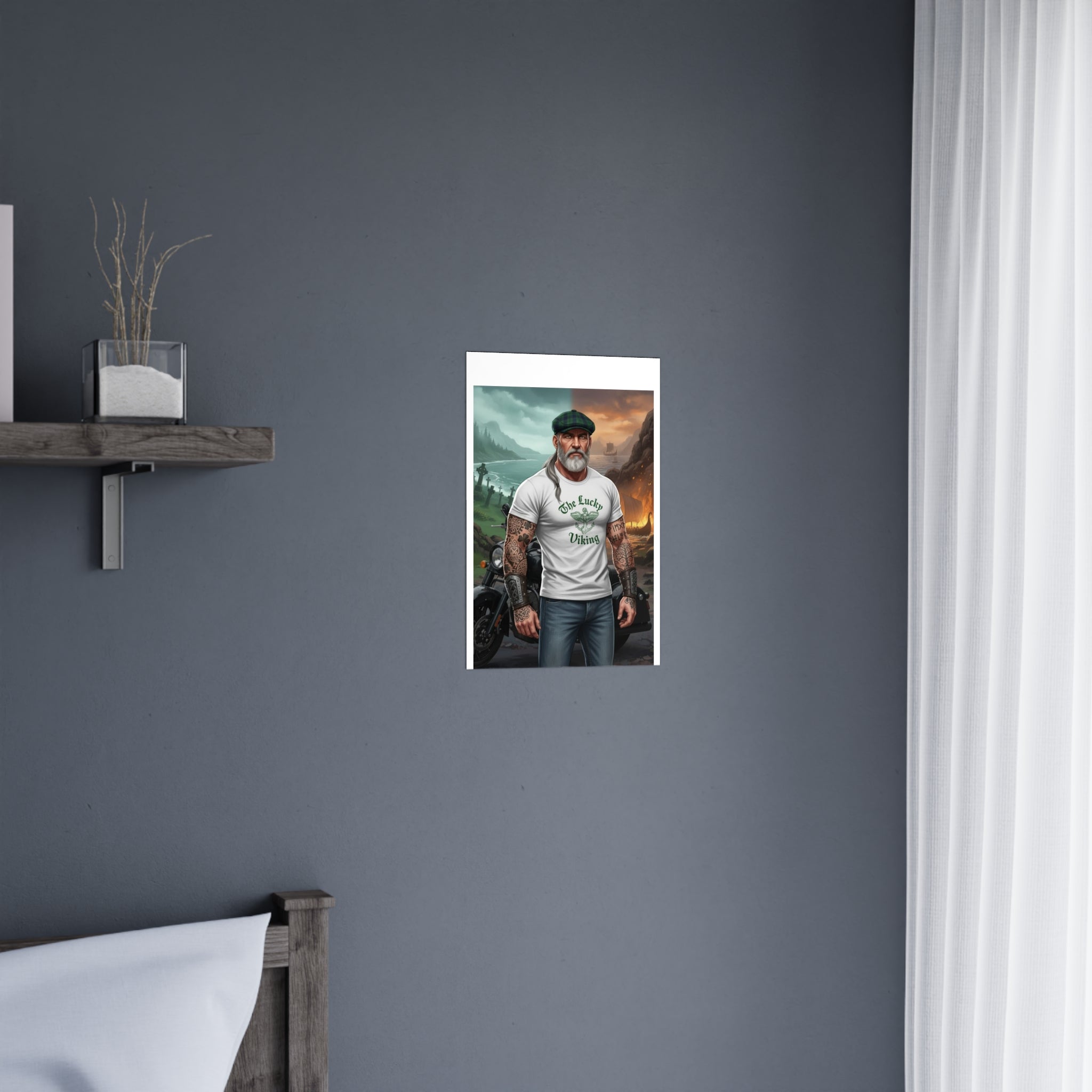 Matte Poster - "The Lucky Viking" Tattooed Norse Warrior Wall Art