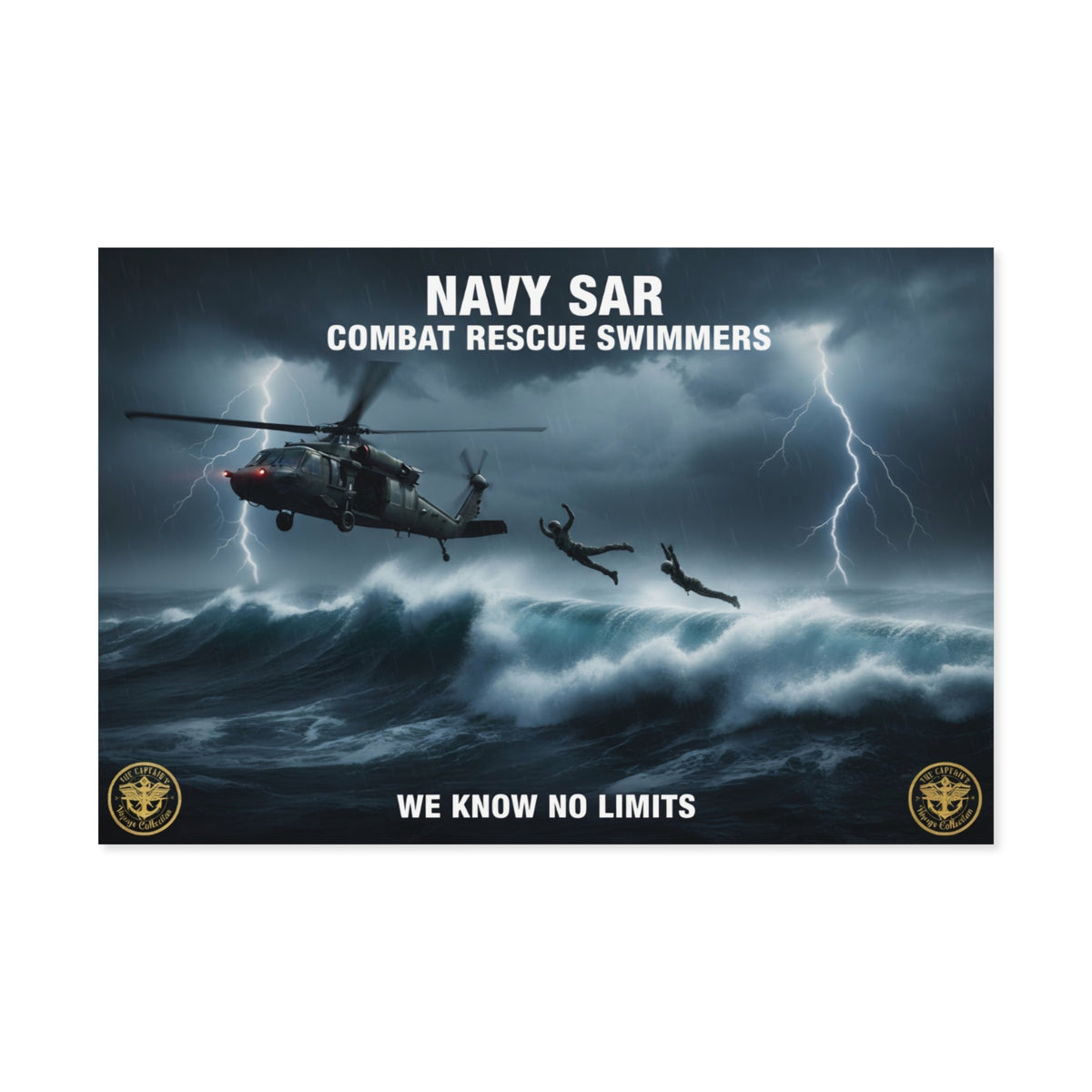 Navy SAR Combat Rescue Swimmers Poster – 'We Know No Limits'
