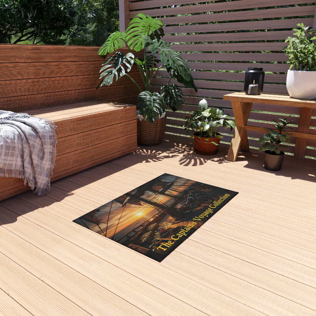 Outdoor Rug - Captain's Voyage Collection Nautical Sunset Doormat