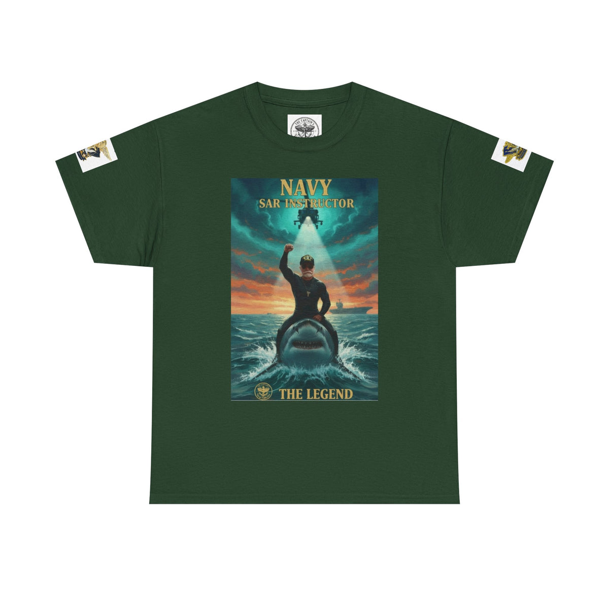 Navy SAR Helicopter Rescue Tee — "The Legend" Search & Rescue Tribute