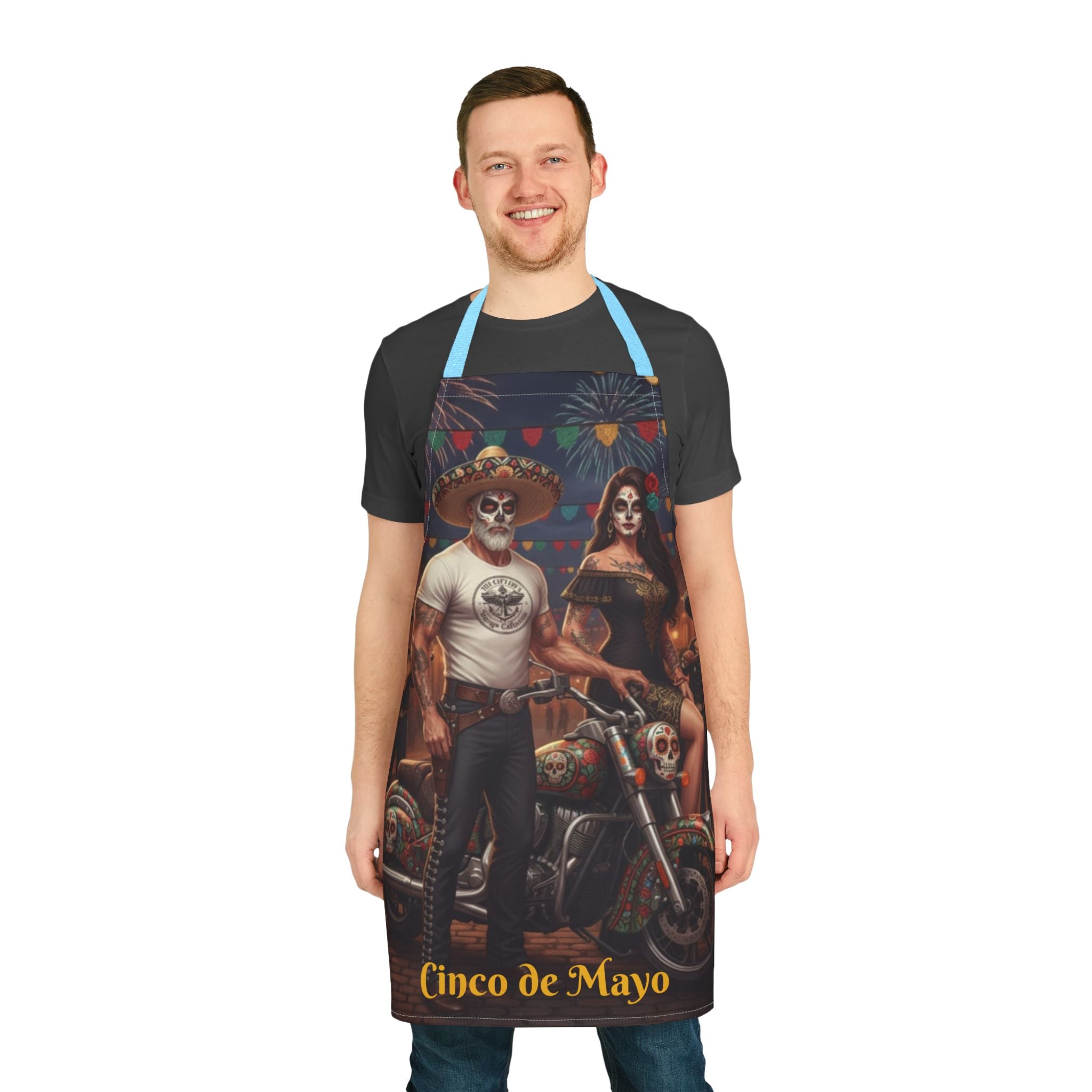 Cinco de Mayo Day of the Dead Motorcycle Apron