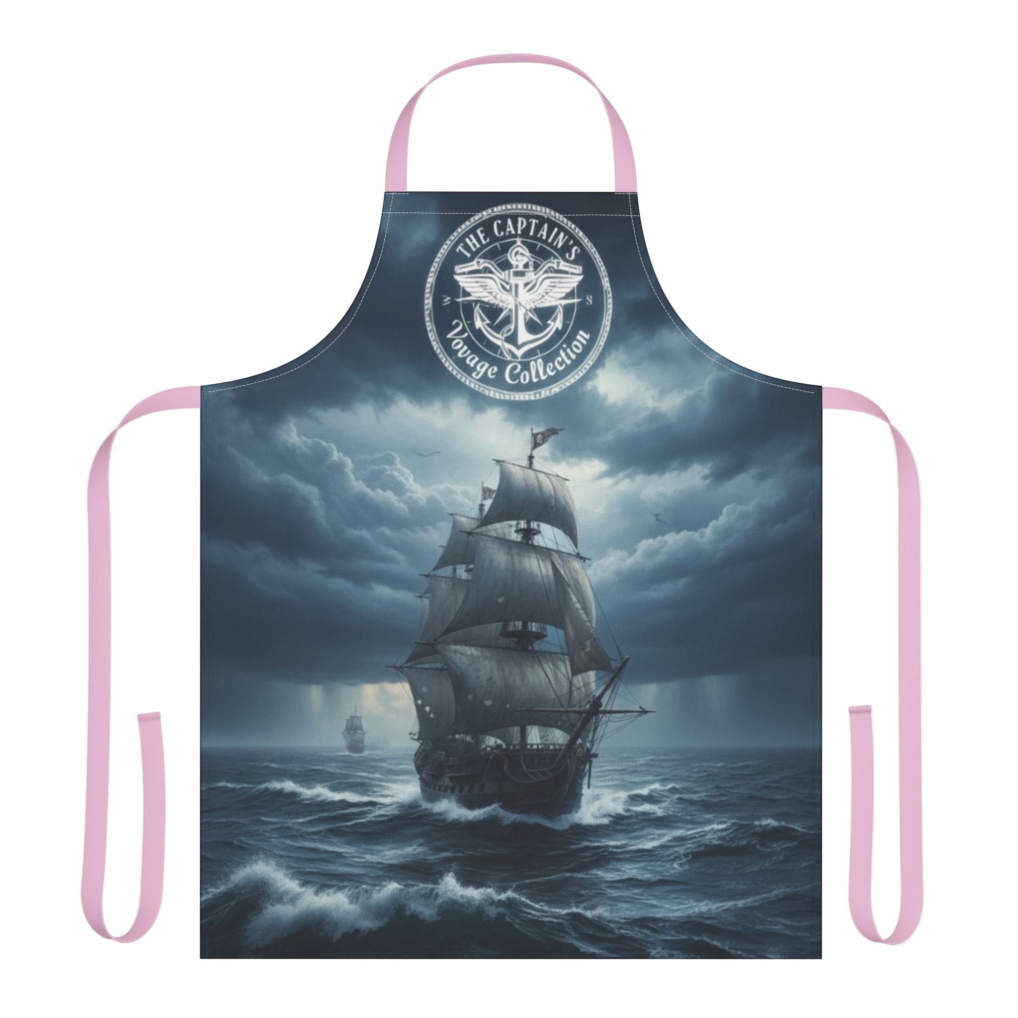 Sailing Ship Apron – Vintage 'Sea Captain' Nautical Kitchen Apron