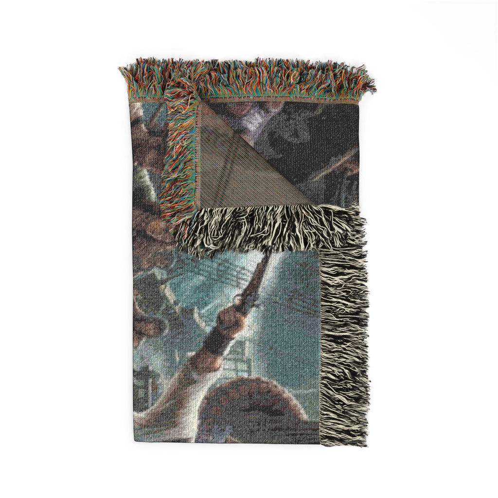 Pirate Battle Woven Blanket — Nautical Adventure Throw for Fans