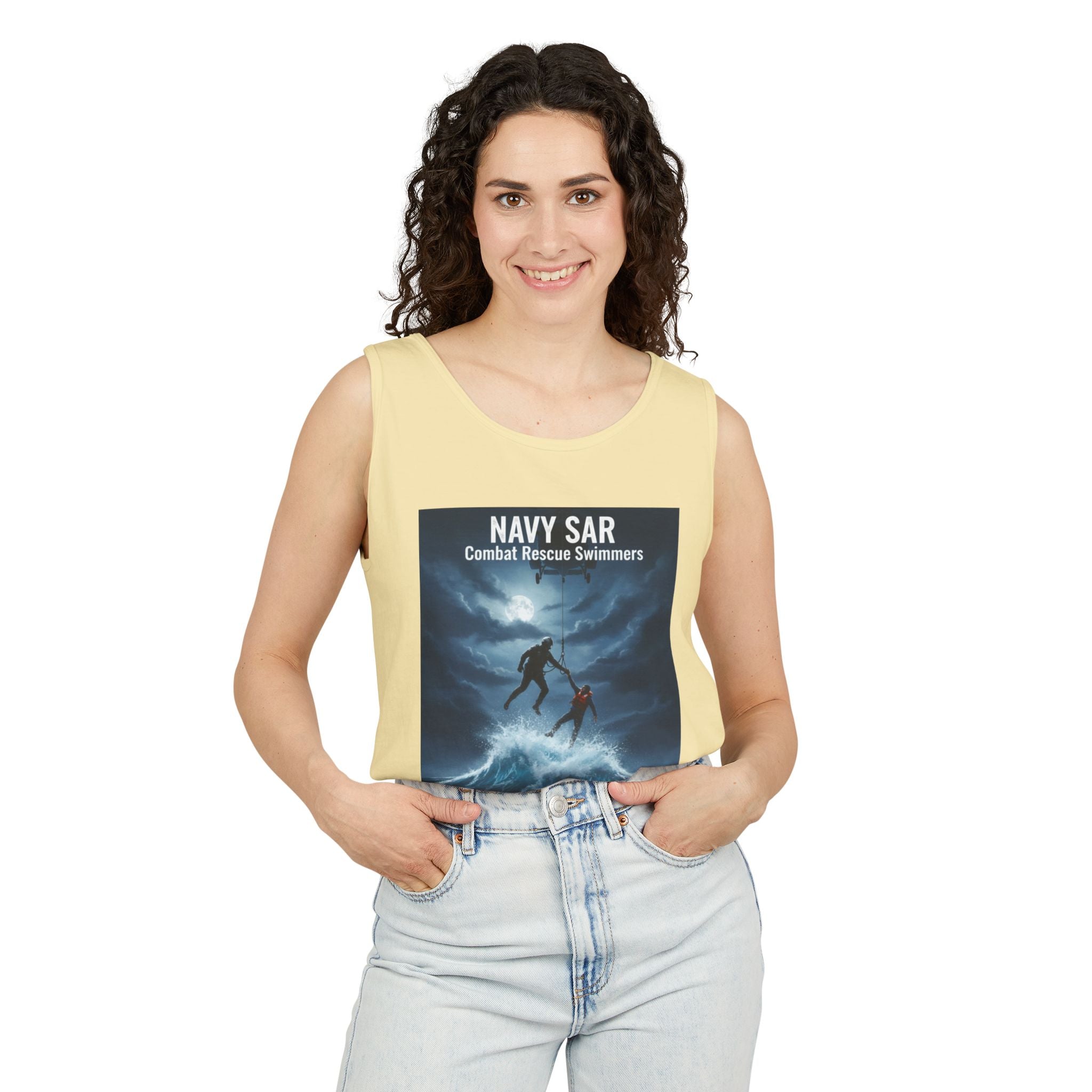 Navy SAR Tank Top — "We Know No Limits" Combat Rescue Swimmers