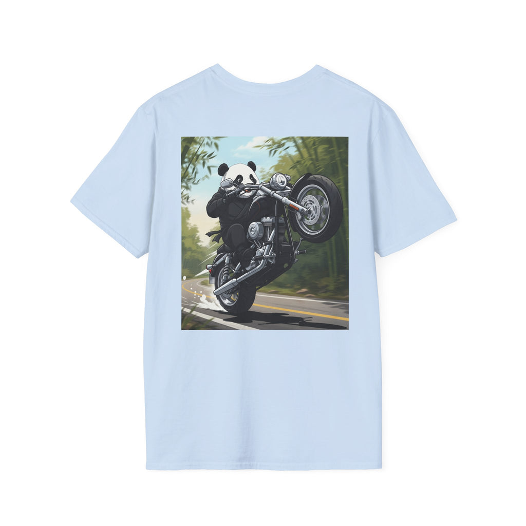 Captain’s Voyage Collection T‑Shirt — Panda Riding Motorcycle Graphic Tee