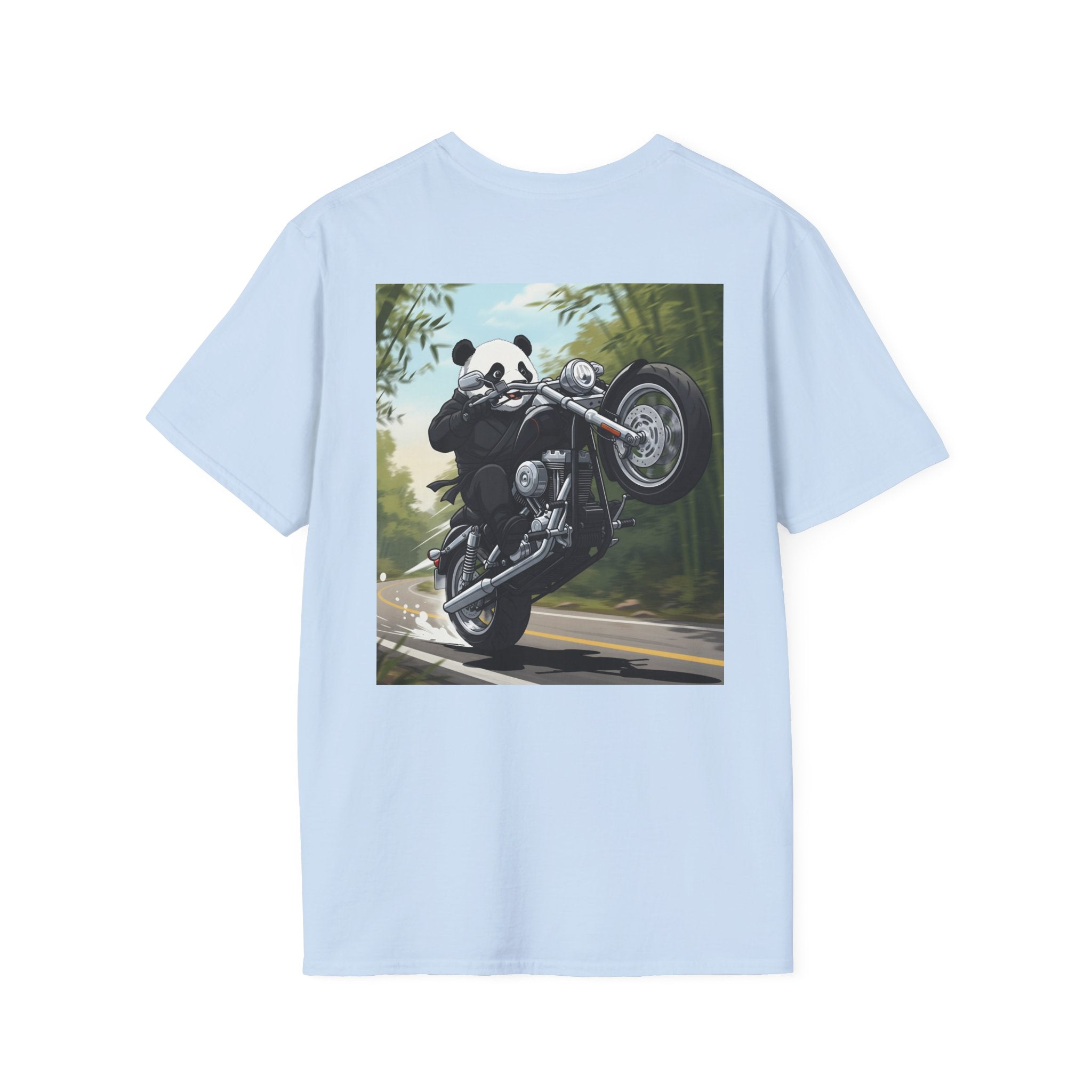 Captain’s Voyage Collection T‑Shirt — Panda Riding Motorcycle Graphic Tee