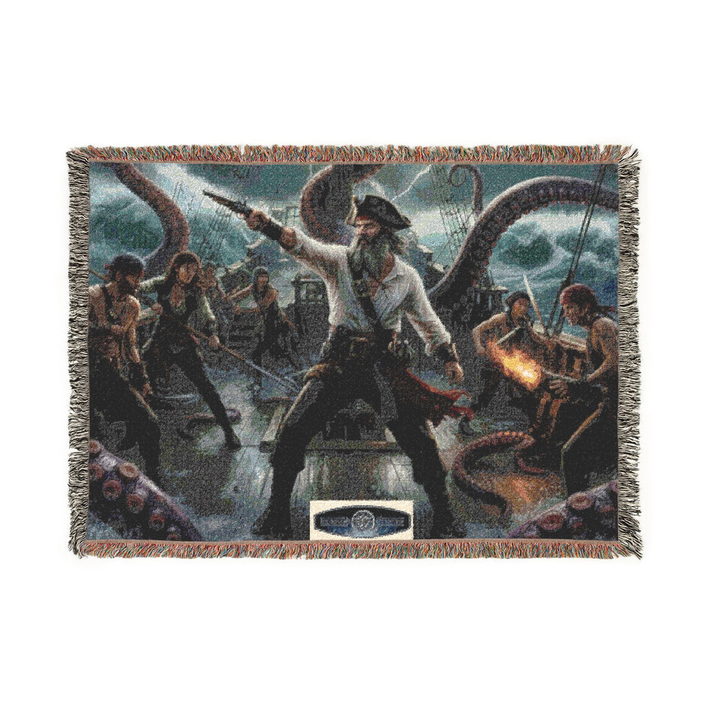Pirate Battle Woven Blanket — Nautical Adventure Throw for Fans