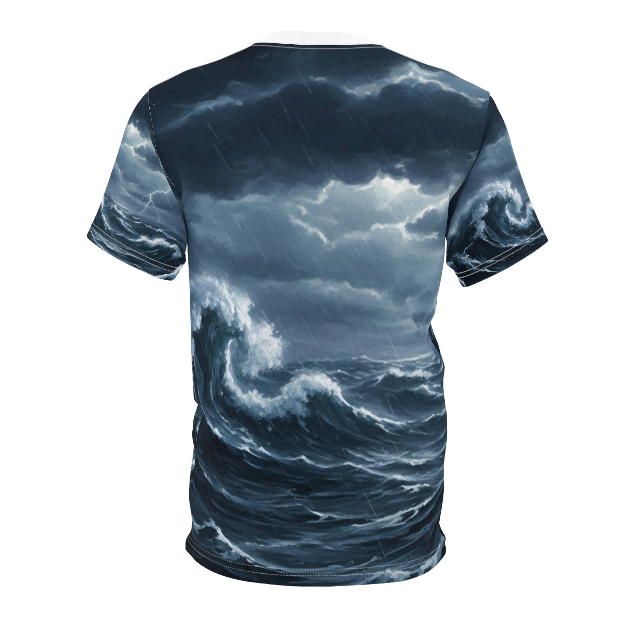 Stormy Ocean Waves Tee — All-Over Print Nautical Graphic T-Shirt